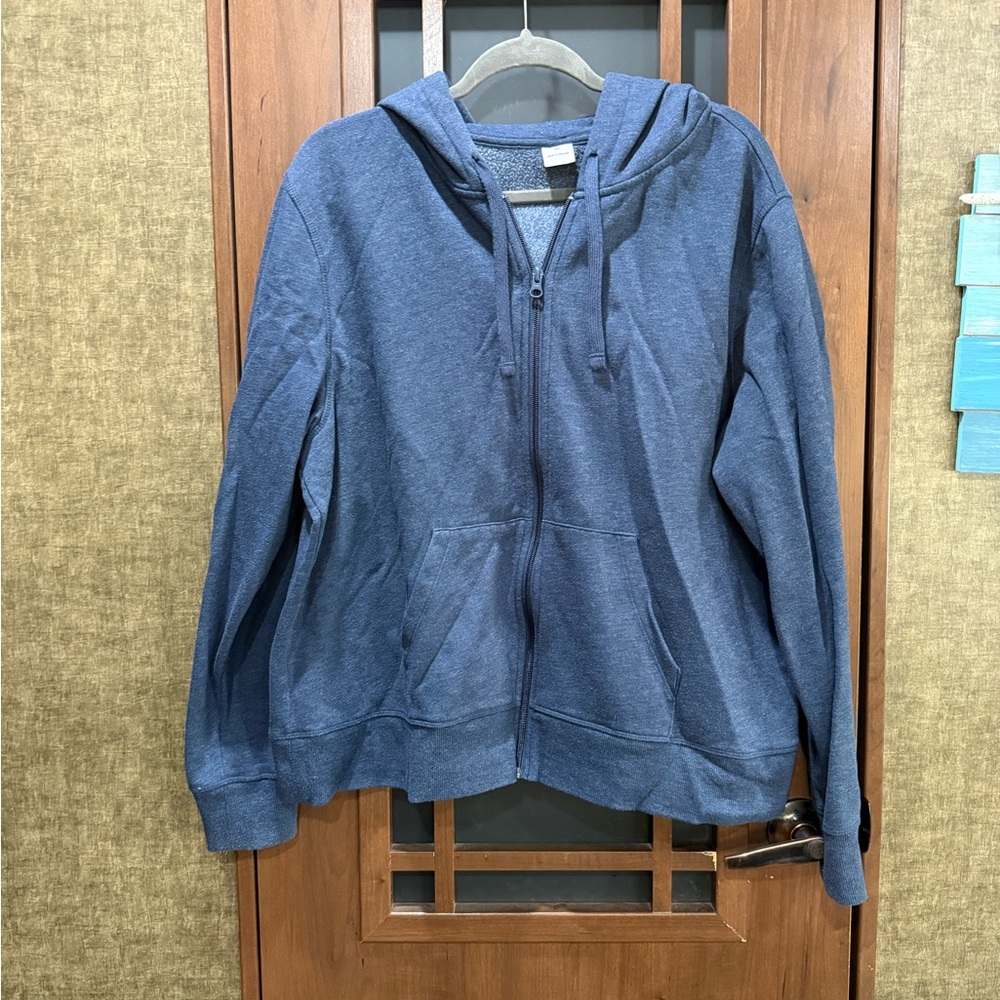 Blue Zip-Up Hoodie